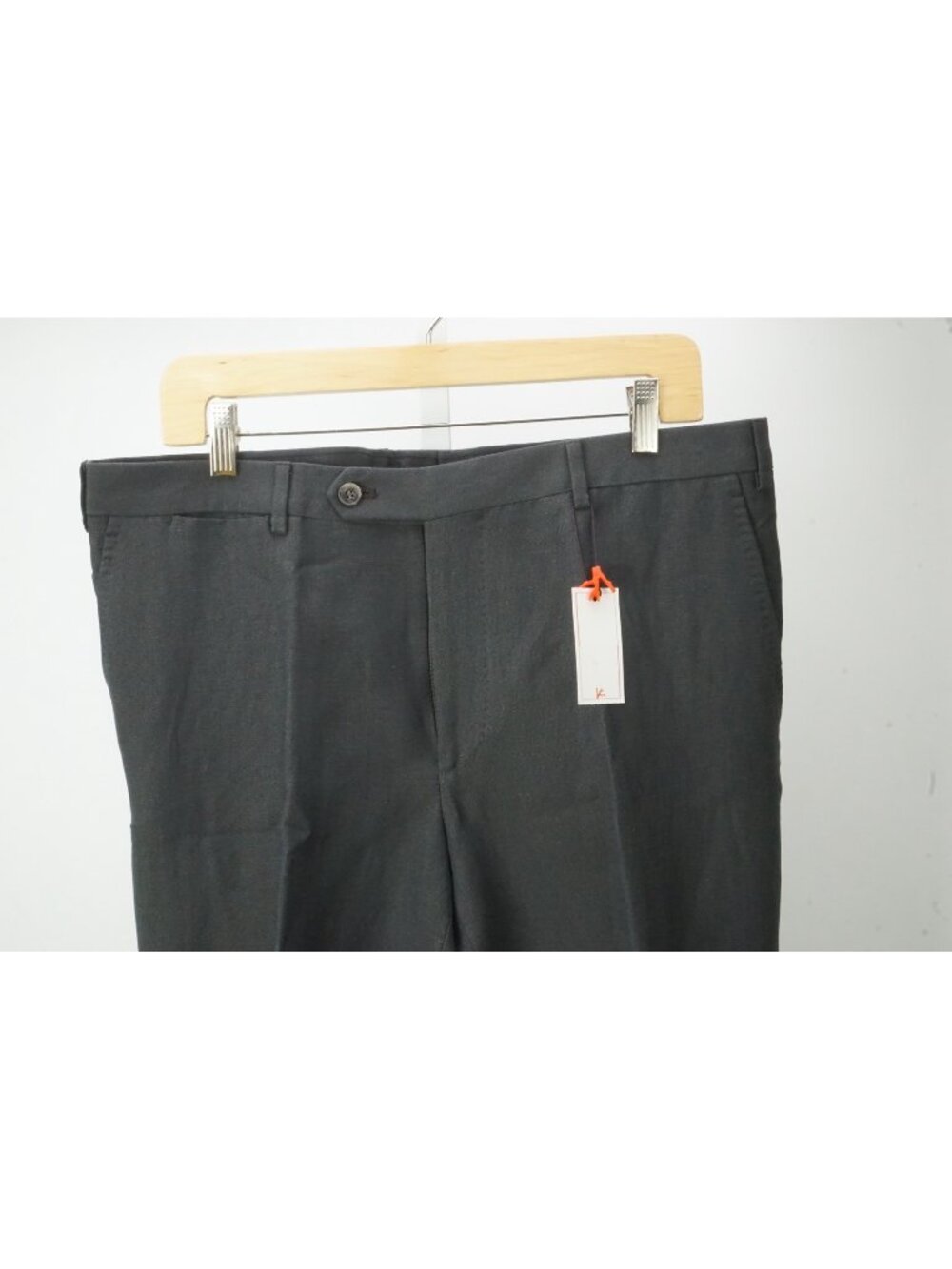 Isaia Brown Woven Linen Blend Mens Dress Pants Sz 52 EU Brand New